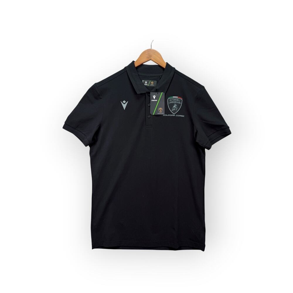 NWT Lamborghini 2024 Squadra Corse Men's Polo Shirt Black Slim size XL